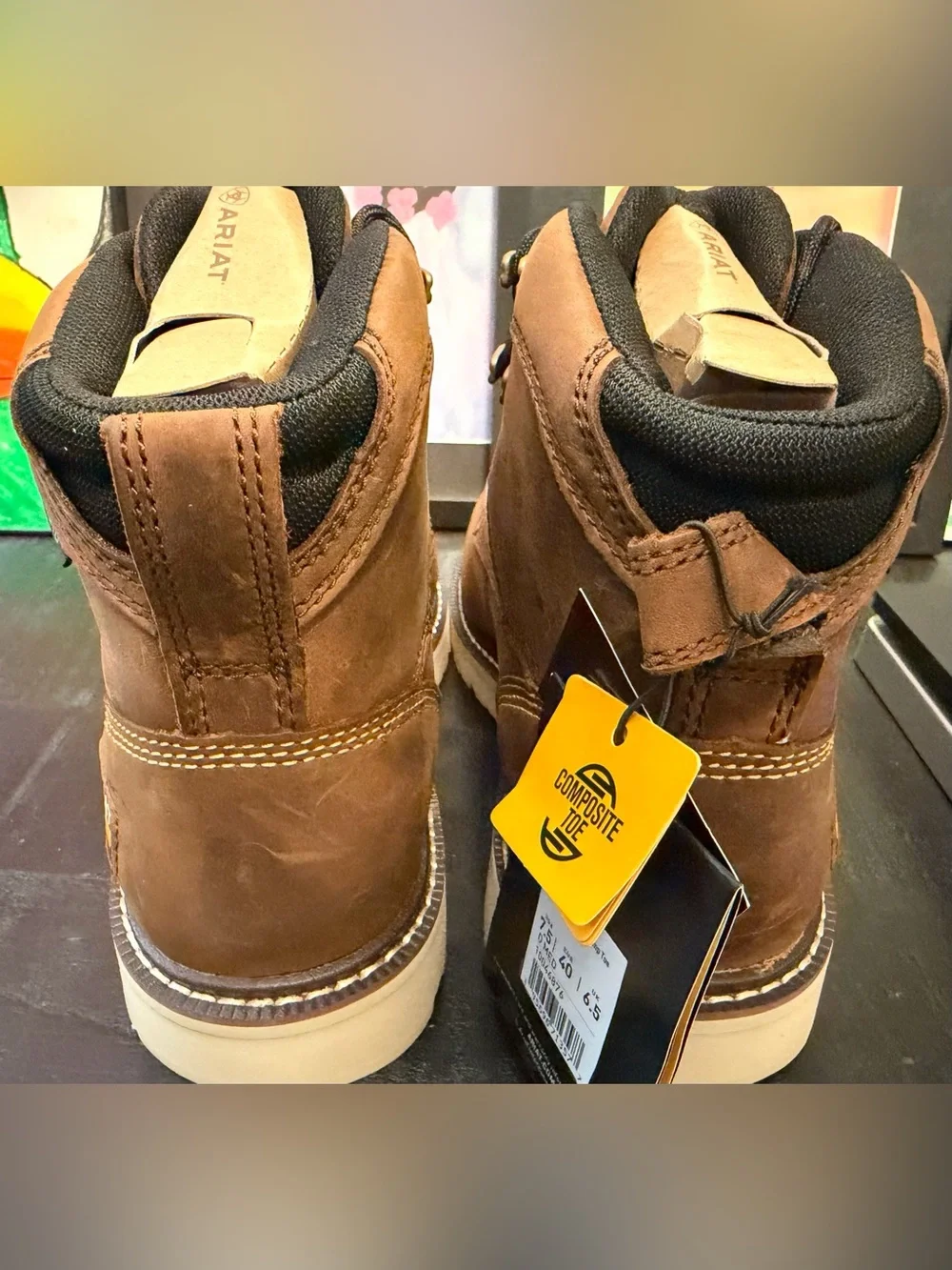 Ariat men’s 7.5 rebars lift 6” h2o comp toe- NWT (no box)